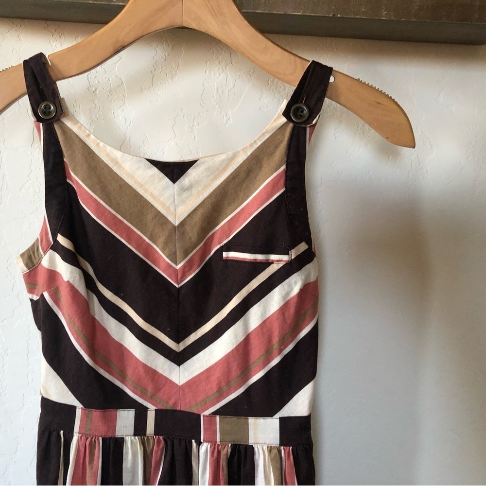 Cooperative|Urban Outfitters Boho Linen striped dress,open back, Lagenlook/Artsy - Picture 4 of 13